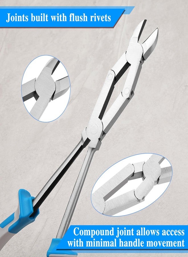 SPEEDWOX 13-Inch Long Reach Double-Joint Side Cutters Dual Pivot Wire Cutting Pliers Extra Long Engineer Pliers - Image 3
