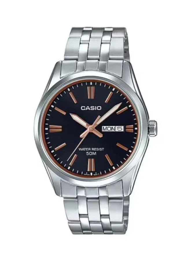 CASIO Men's Analog Display Watch With Silver Stainless Steel Strap - MTP-1335D-1A2