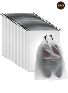 HY Transparent Shoe Bags for Travel Large Clear Shoes Organizers Storage Pouch with Rope for Men and Women 20 Pack  - Image 1