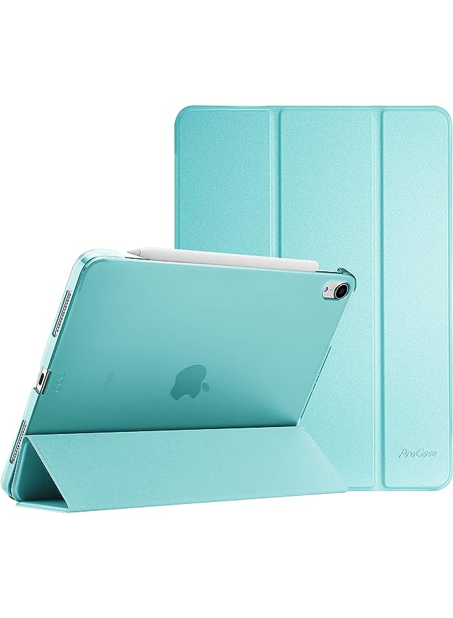 Procases iPad Air 5th Generation Case 2022 / iPad Air 4th 2020 Case 10.9 Inch, Slim Stand Hard Back Shell Protective Smart Cover Cases for iPad Air 5th A2589 A2591/ Air 4th Gen A2316 A2324 -Aqua - Image 1