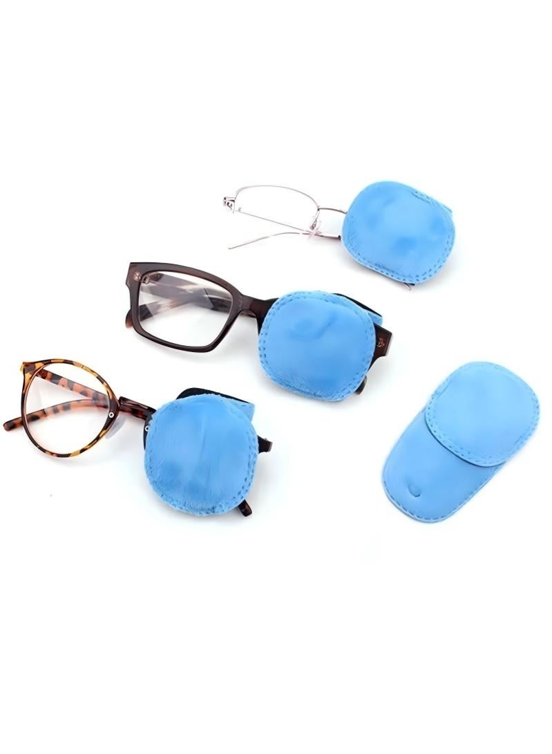 4 Pack Eye Patches for Kids Girls Boys Right & Left Eye Patch for Glasses Lazy Eye Patch for Children Treating Lazy Eye Amblyopia Strabismus and After Surgery Full Coverage (Blue) - Image 1