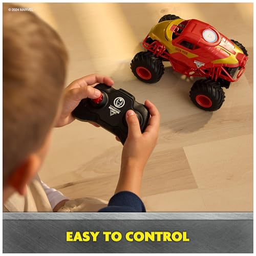 Monster Jam, Marvel Iron Man RC Monster Truck, 1:24 Scale, Kids Toys for Boys and Girls Ages 4 and up - Image 3