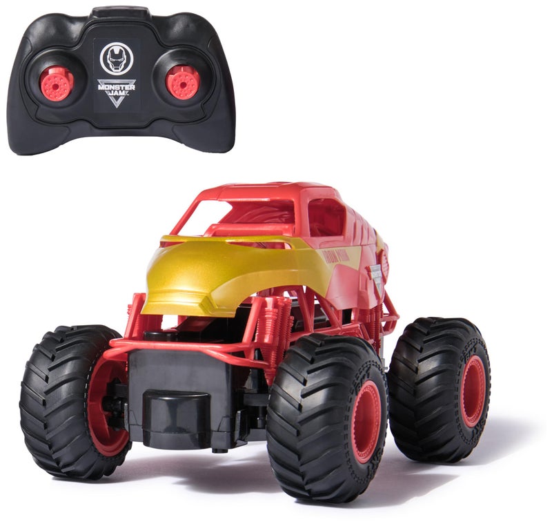 Monster Jam, Marvel Iron Man RC Monster Truck, 1:24 Scale, Kids Toys for Boys and Girls Ages 4 and up - Image 1