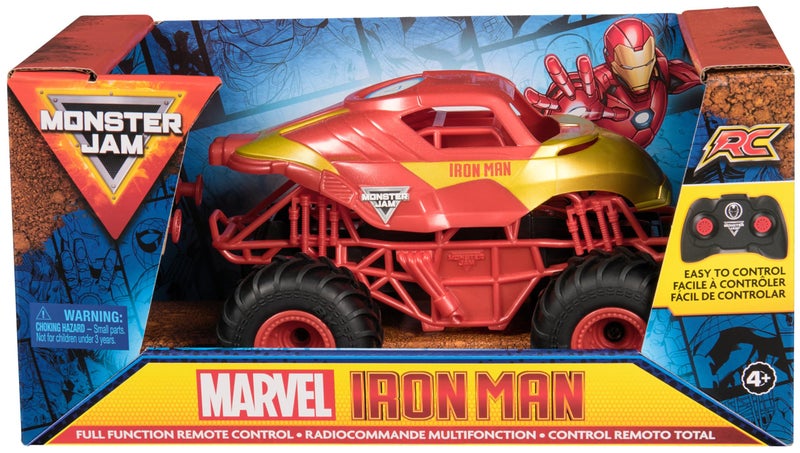 Monster Jam, Marvel Iron Man RC Monster Truck, 1:24 Scale, Kids Toys for Boys and Girls Ages 4 and up - Image 2