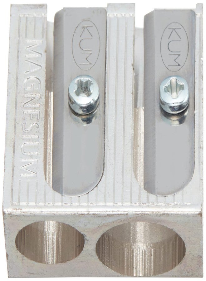 KUM Metal 2-Hole Pencil Sharpener, 12 Count Box (KUM-410-12) - Image 1