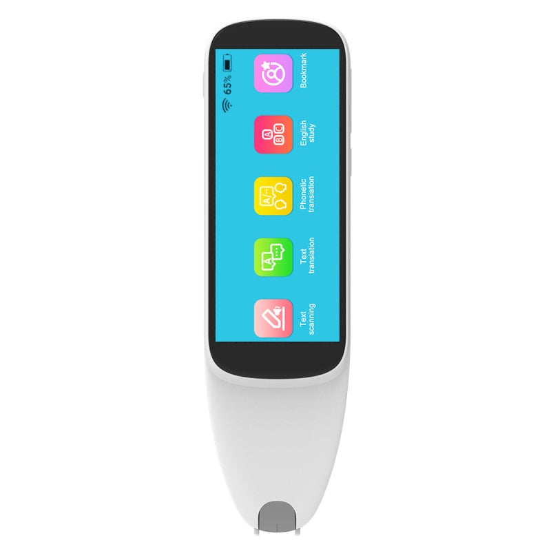 Text To Speech Scanner: 3.51" Large Touchscreen White Scanning Pen Translator - 1+32G Storage Multi-language Online Translation for Foreign Language Learners & On-the-go Use - Image 1