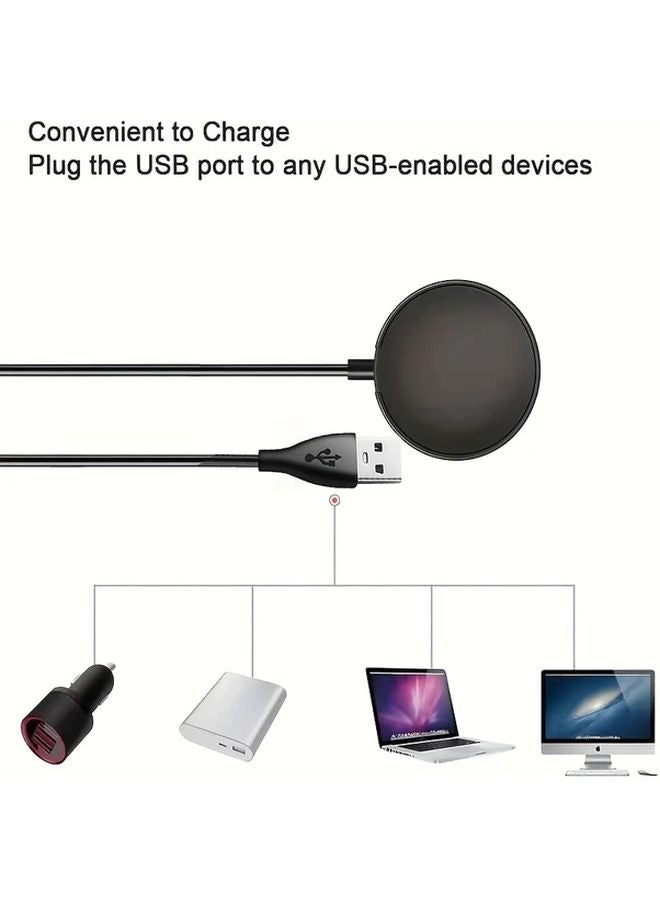 Black Magnetic Wireless Charger Dock Station For Galaxy Watch 7 6 5 Pro 5 4 3 Active 2 - Image 5