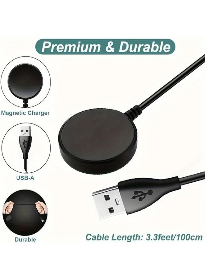 Black Magnetic Wireless Charger Dock Station For Galaxy Watch 7 6 5 Pro 5 4 3 Active 2 - Image 3