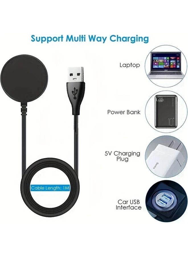 Black Magnetic Wireless Charger Dock Station For Galaxy Watch 7 6 5 Pro 5 4 3 Active 2 - Image 4