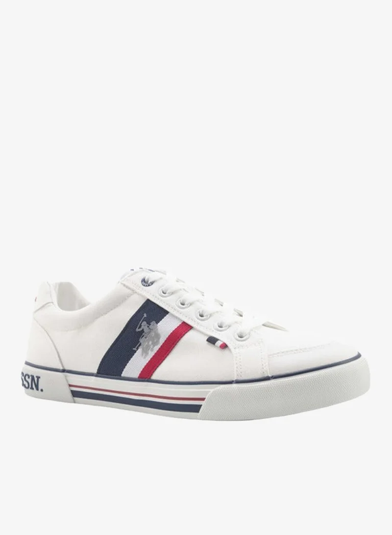 U.S. Polo Assn. Logo Print Lace-Up Canvas Sneakers