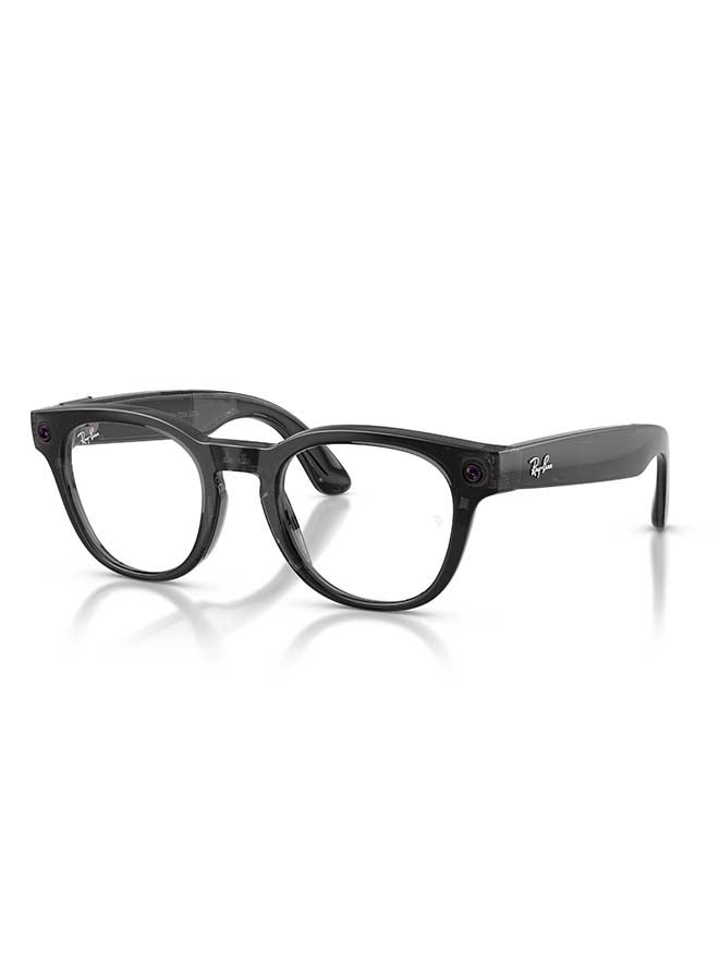 Meta Ray-Ban Scriber Optics (Gen 2) Universal Fit, Shiny Transparent Black Frame, Demo Lens - Image 1