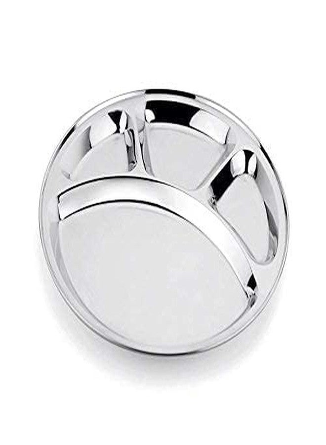 DECODESI Stainless Steel Round Lunch/Dinner Plate/Bhojan Thali 4 in 1 Compartments (Pack of 1) - Image 5