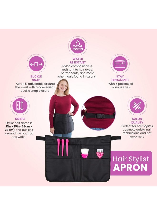 Salon Supply Co Waist Apron with Pockets - Hair Stylist Apron - Hairstylist Aprons for Women - Stylist Apron - Salon Aprons for Hair Stylist - Half Apron with Pockets - Image 2