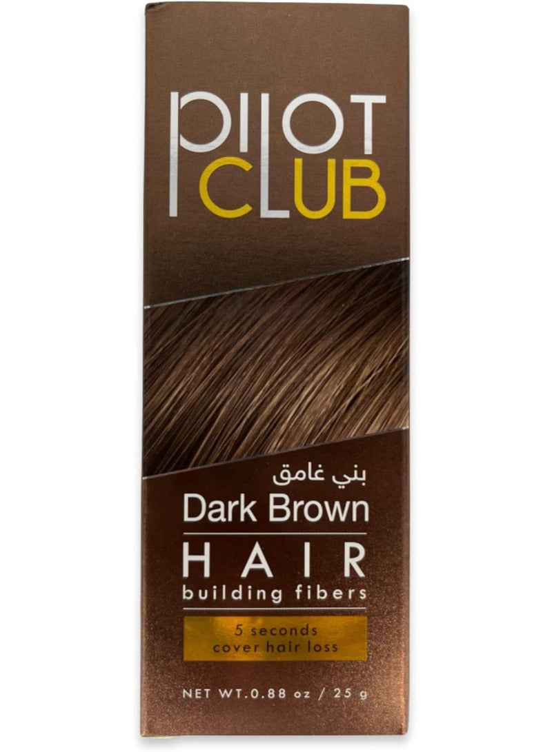 بايلوت ألياف بناء الشعر من بايلوت كلوب تغطي تساقط الشعر خلال 5 ثواني - بني داكن 25 جم - Image 1
