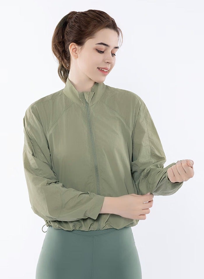 Sunnaltree UPF 50+ UV Sun Protection Clothing for Women, Lightweight Sun Protection Ice Silk Clothing Long Sleeve Hoodie Sun Shirt, Summer Elastic Quick Dry Sun Shirts Full Zipper Fishing Jacket - Image 1