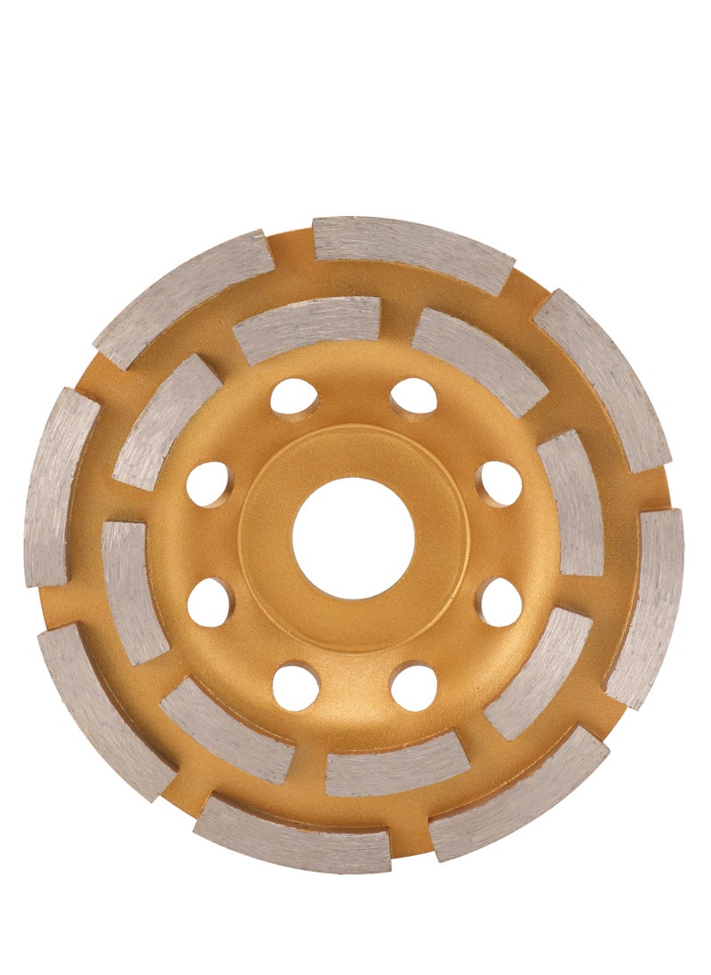 LAWAZIM Pro7 Double-Row Diamond Cup Wheel - 4.5inch - For Polishing and Cleaning Stone Concrete Surface, Cement, Marble, Rock, Granite, and Thin set Removing, Angle Grinder Wheels Cup.  - Image 1