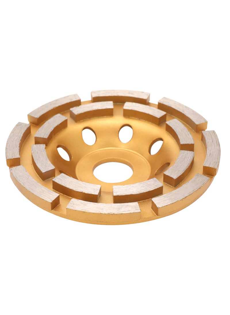 LAWAZIM Pro7 Double-Row Diamond Cup Wheel - 4.5inch - For Polishing and Cleaning Stone Concrete Surface, Cement, Marble, Rock, Granite, and Thin set Removing, Angle Grinder Wheels Cup.  - Image 2