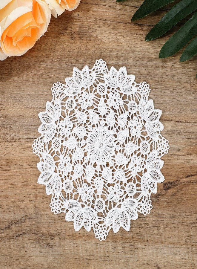 Andibro 8 Pack White Crochet Doilies, 6.1in Handmade Round Lace Doilies, Vintage Cotton Placemats Rustic Table Mats for Tables Kitchen Dining Room Party Wedding Birthday Dressers Decoration - Image 1