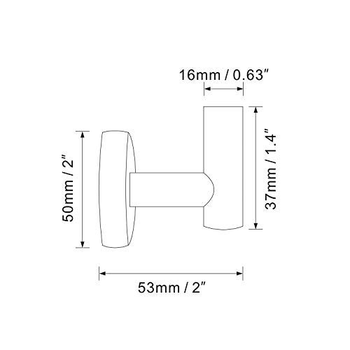 POKIM 2 Pack Matte Black Towel Hook Stainless Steel Bathroom Rustproof Clothes Towel Robe Hook Wall Mounted - Image 4