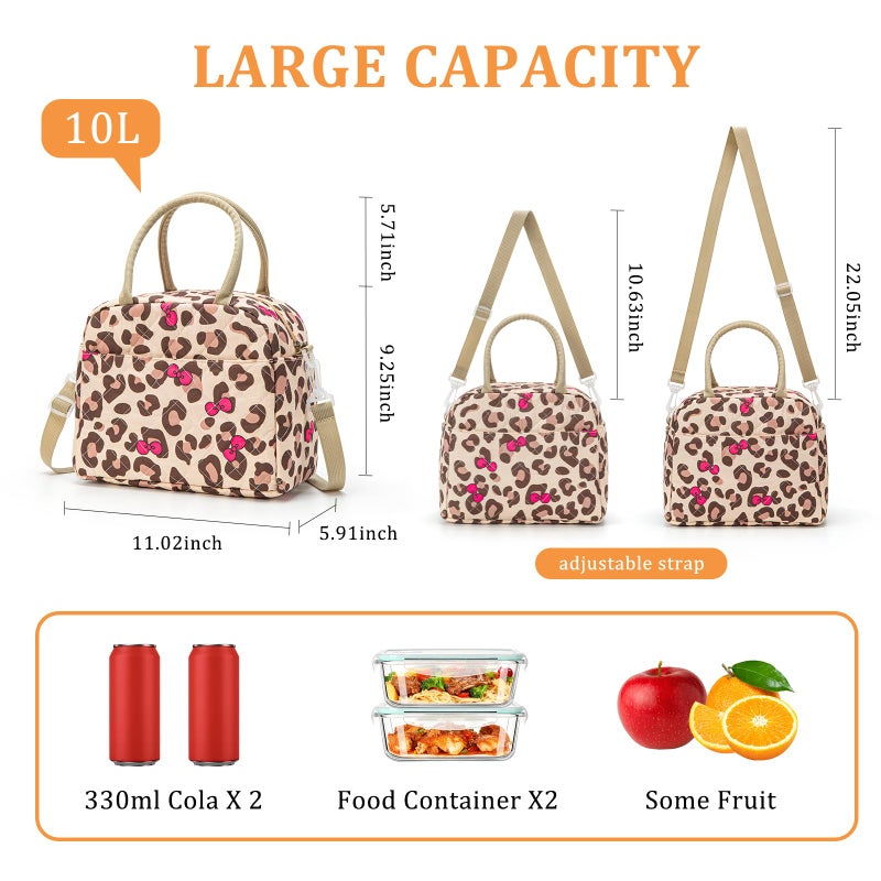 MEXS Lunch Bag for Women Reusable Lunch Box Quilted Puffer Large Capacity Insulated Cooler Tote Bags Work Travel Picnic - Image 2
