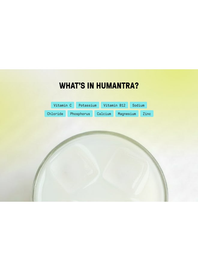 Humantra Himalayan Lime Electrolyte Hydration | Zero Sugar, Vitamin C + B12 w/ Magnesium - Image 4