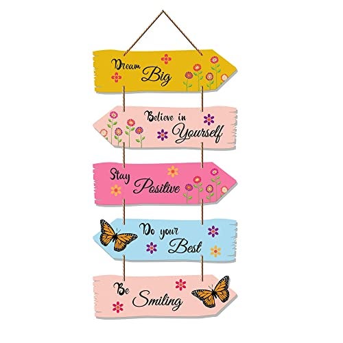 Artvibes Motivational Quotes MDF Wood Wall Hanger Ornaments | Quotes Decor Item | Motivational Wall Decor | Wall Accent | Graphic Art | Gift Items | Office Wall Decoration Items (WH_7309N) - Image 1