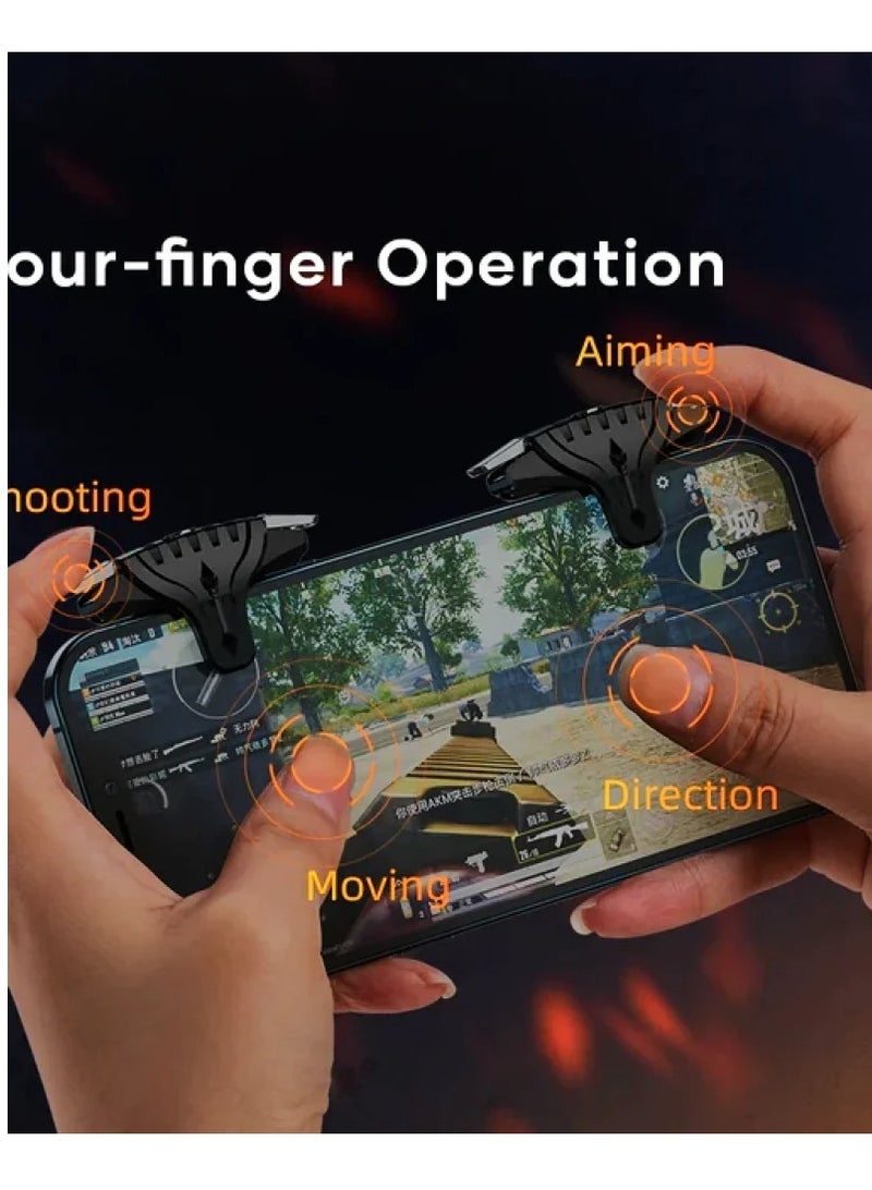 Earldom "Earldom F07 Mobile Game Trigger Buttons – Ergonomic Game Handle with Responsive Controls for iOS & Android Smartphones, Enhanced Aim & Shoot Functionality for PUBG, COD, Free Fire & More – Plug & Play Design" - Image 3