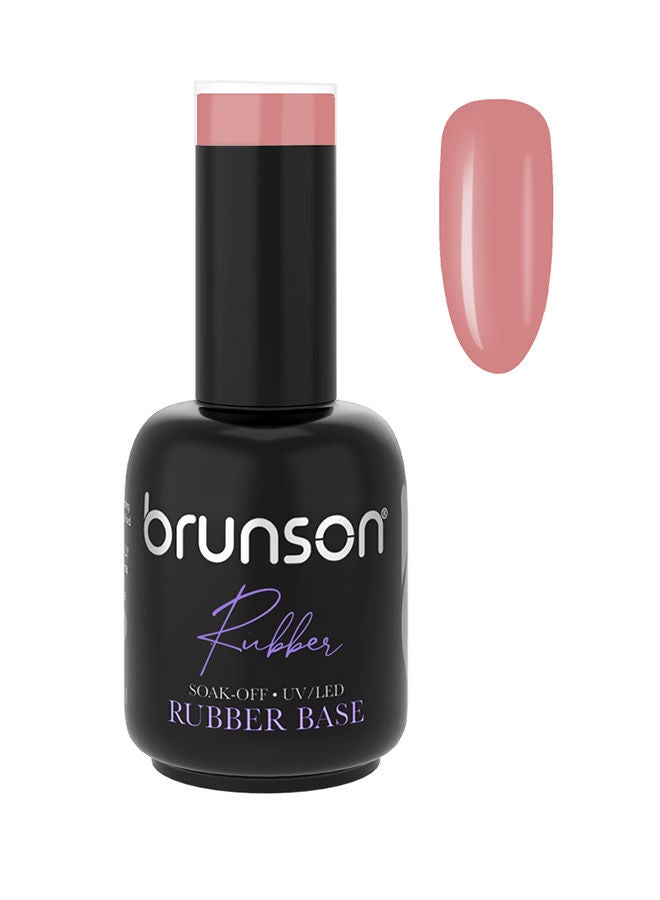 brunson Rubber Base Gel Nail Polish Long Lasting Gel Polish Base for Chip-Free Shine Strengthens French Manicure Pedicure Rubber Base Coat UV/LED Rubber Gel Soak Off Nail Art Hard Gel Polish 18ml  BRB19
