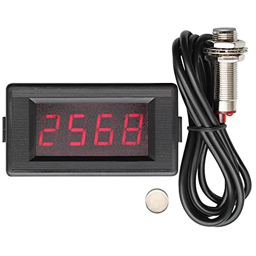 DIGITEN DC 12V 4 Digital Red LED Counter Meter Up Down+Hall Proximity Switch Sensor NPN - Image 1