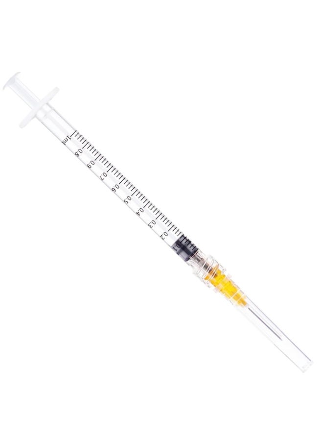 محقنة 1 مل 25G 5/8 بوصة مع وصلة لور-سليب - عبوة من 100 محقنة معقمة للاستخدام مرة واحدة | حقن دقيق وسلس - Image 3