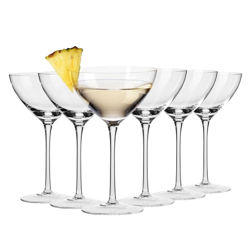 Krosno Krosno Martini Cocktail Glasses Set of 6 83 oz Harmony Collection Ideal for Cocktails Frozen Desserts Dishwasher Safe Made in Europe 
