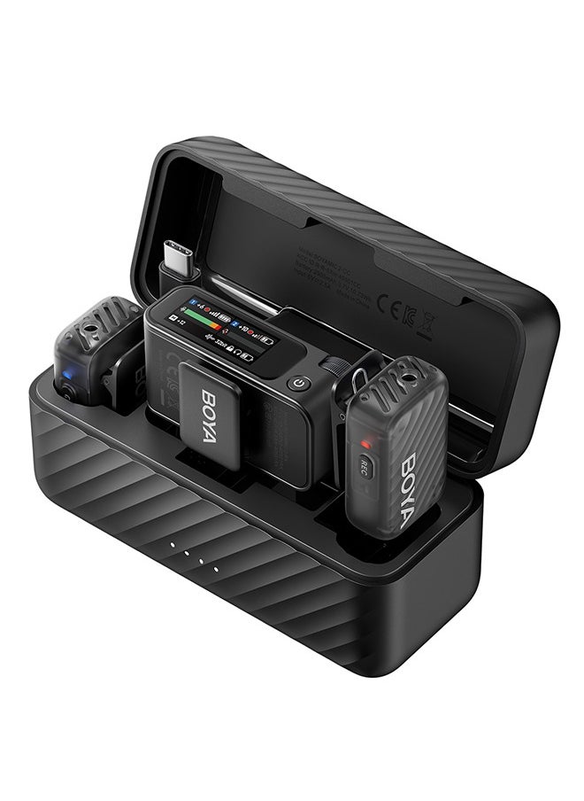 BOYA BOYA BOYAMIC 2 Wireless Lavalier Microphones for Android/Camera/Tablets/PC, AI Noise Cancellation, 32-bit Float Internal Recording, AMOLED Touchscreen,APP Control, 984ft 54h Battery with Charging Case  - Image 1