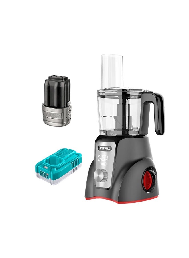 TOTAL 16V Cordless Food Processor – Rechargeable Compact Kitchen Chopper for Meal Prep with Multiple Blades - Image 2