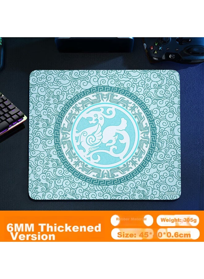 Bubm Gaming Mouse Pad Qingmou Yun, Extra Large And Thick 6mm, Csgo Mouse Pad For Men And Women, Smooth Surface, Fps Pubg Lol Professional Gaming Mouse Pad, 45*40 Qingmou Yun - Image 5