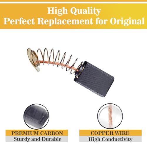 MARSTEK 10Pack RT0700CX3 RT0700C RT0701C Carbon Brush Set Compatible with Makita 1-1/4 HP Compact Router replacement part - Image 3