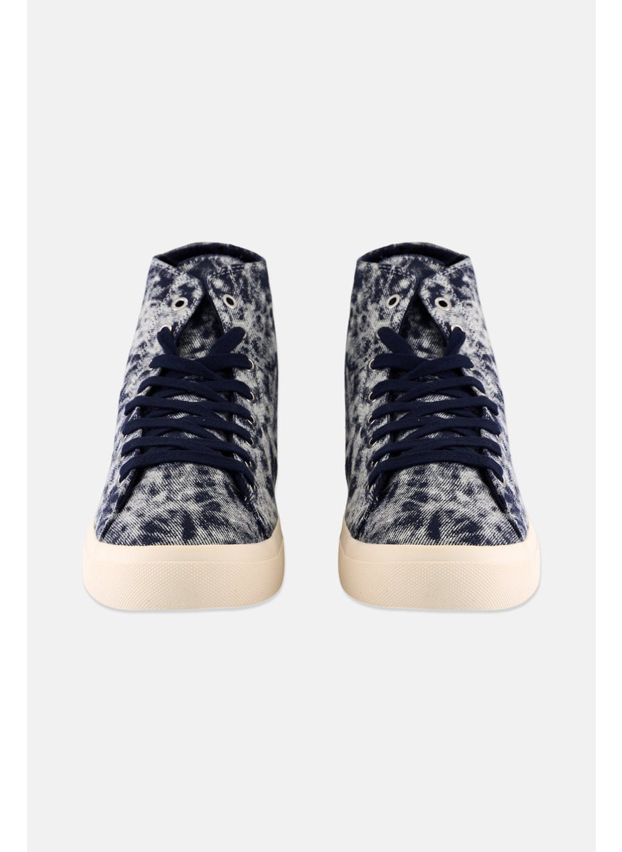Sun Stone Men Mesa Medium High Cut Casual Shoes, Navy Blue/Grey  - Image 3