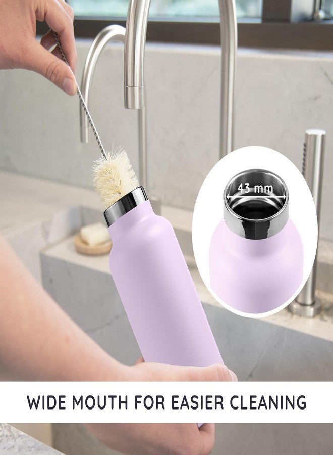 Bambaw 12 oz Insulated Water Bottle, Lavender Water Bottle for School, Reusable Water Bottle Stainless Steel, Thermo Water Bottle, Stainless Steel Water Bottle - Lavender Haze - Image 4