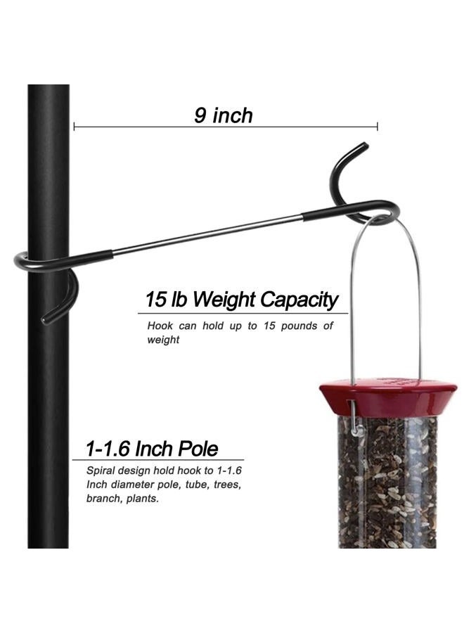 Anranmm 2 PCS Wrap Hooks Bird Feeder Pole Attachment Extra Feeder Arm Addition Pole Hook Birdfeeder Accessories for Hanging Bird Feeders - Image 2