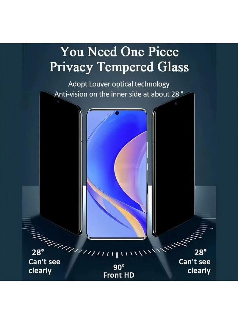 Adando [2+2] Privacy Screen Protector Compatible with Honor X9D 5G, 2 Pack Privacy Tempered Glass + 2 Pack Camera Lens Protector, Privacy protection, 9H Hardness Anti-Scratch Protective Film - Image 2