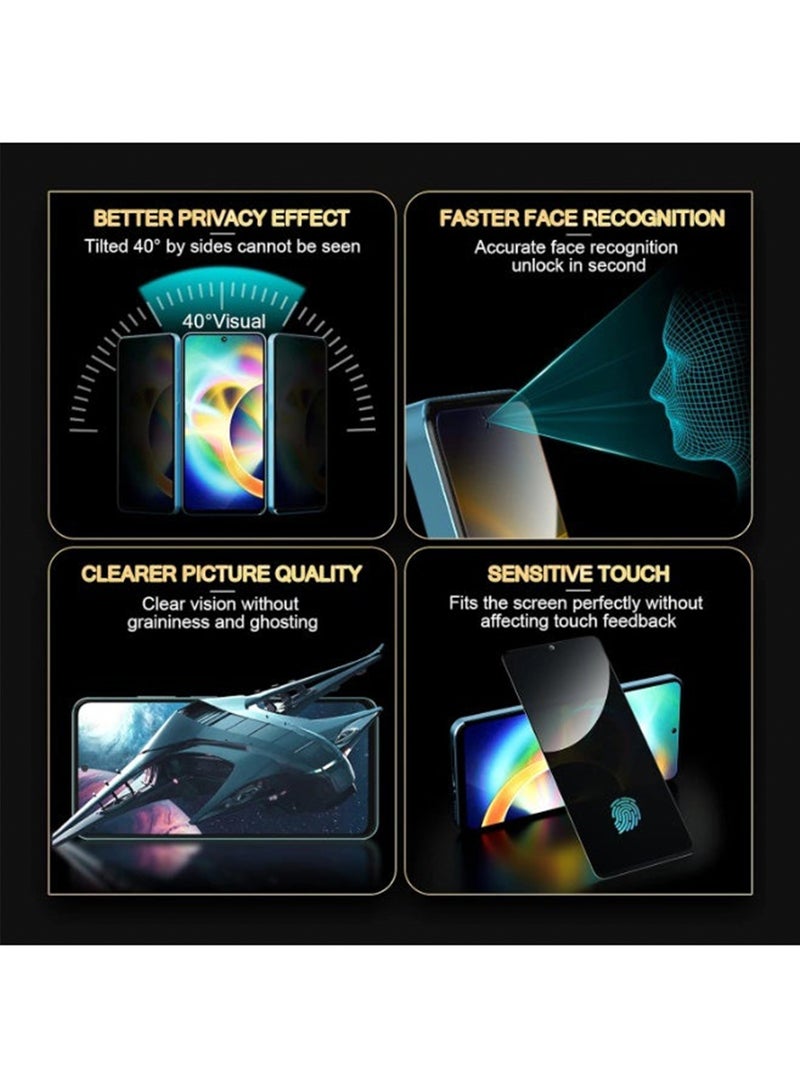 Adando [2+2] Privacy Screen Protector Compatible with Honor X9D 5G, 2 Pack Privacy Tempered Glass + 2 Pack Camera Lens Protector, Privacy protection, 9H Hardness Anti-Scratch Protective Film - Image 5