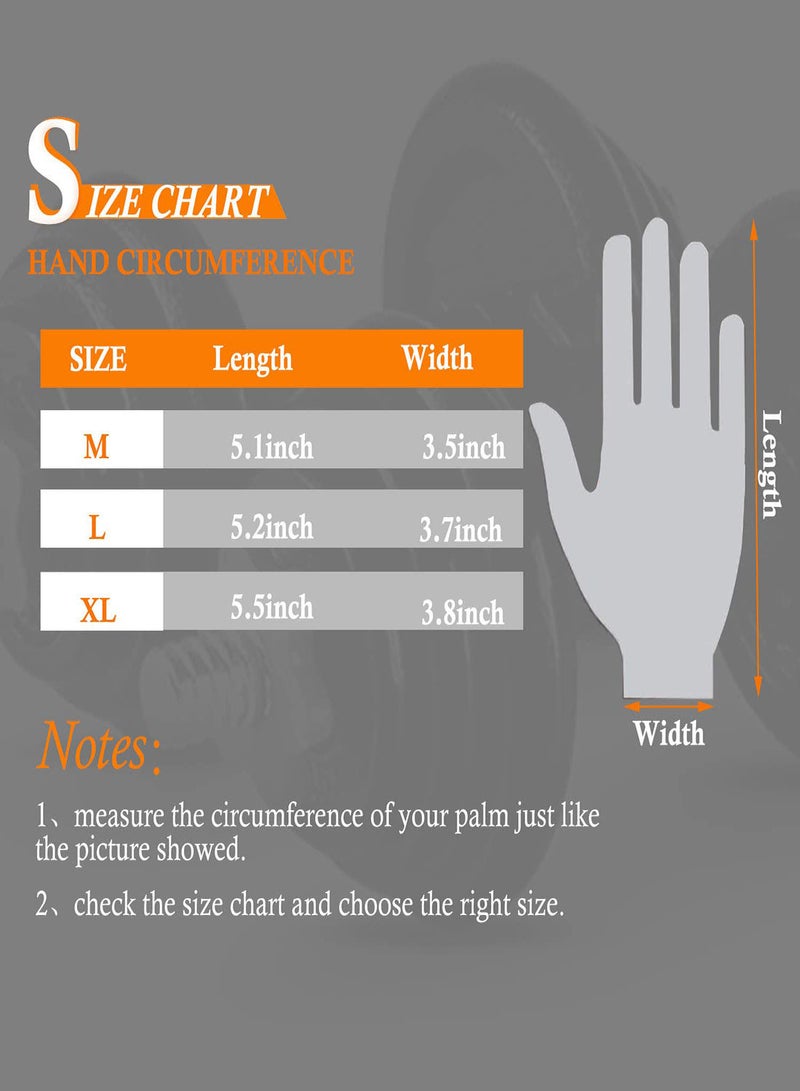 SYOSI Workout Gloves for Men and Women, Breathable Weight Lifting Gloves, Weight Lifting Gloves with Grip, Shorty Fingerless Gloves with Curved Open Back, for Weightlifting, Gym, Training, Cycling (L)  - Image 4