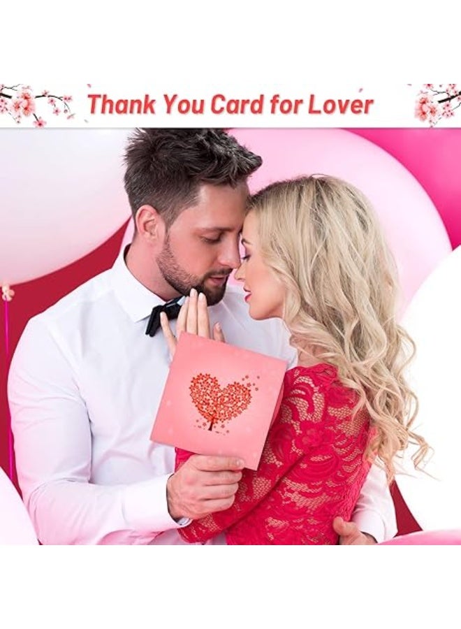 Generic Valentine's Day 3D Pop Up Love Card, Valentine Card Heart Tree Anniversary, Wedding Love Card for Girlfriend, Her, Wife, Husband, Parents, Engagement, With Message Note & Envelop  - Image 2