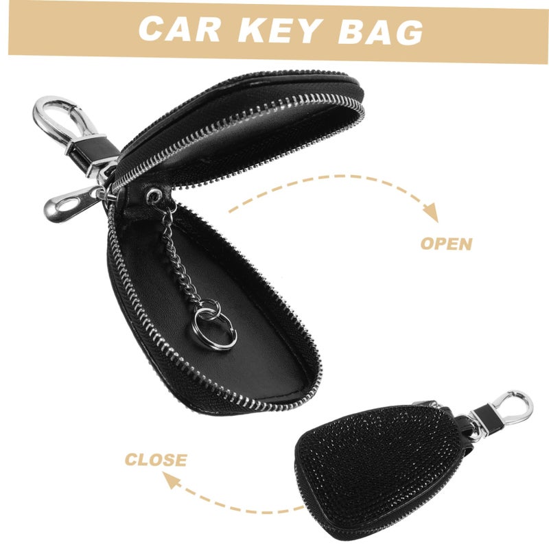 Sparkly Rhinestone Key Case Portable Zipper Pouch For Car Keys Eye Catching Design - Image 5