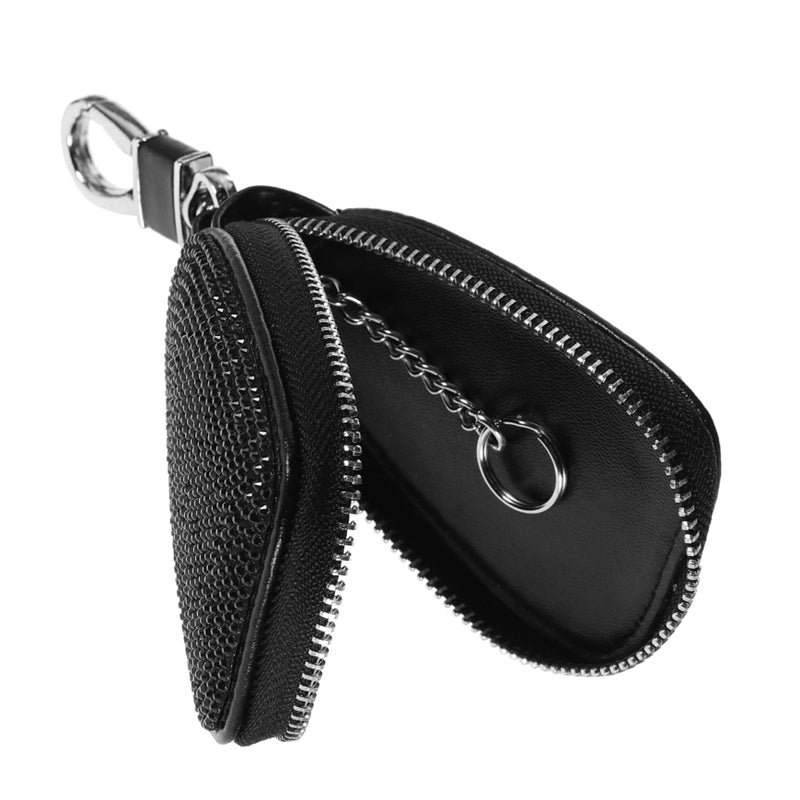 Sparkly Rhinestone Key Case Portable Zipper Pouch For Car Keys Eye Catching Design - Image 2