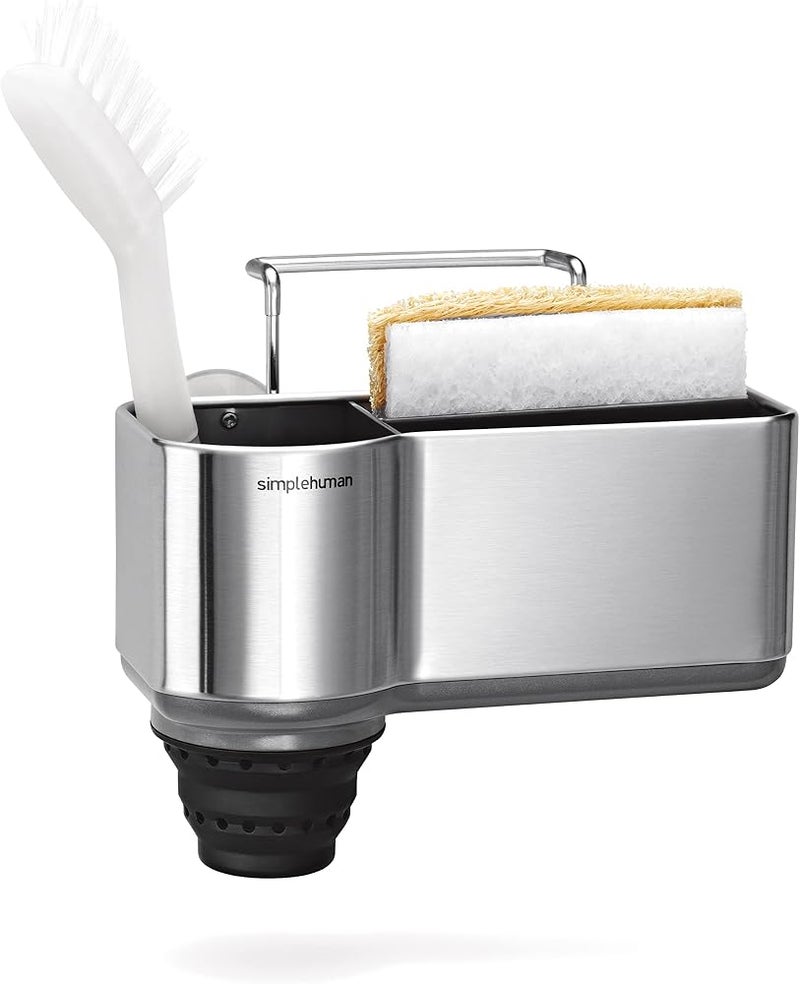 simplehuman Sink Caddy Sponge Holder, Brushed Stainless Steel - Image 1
