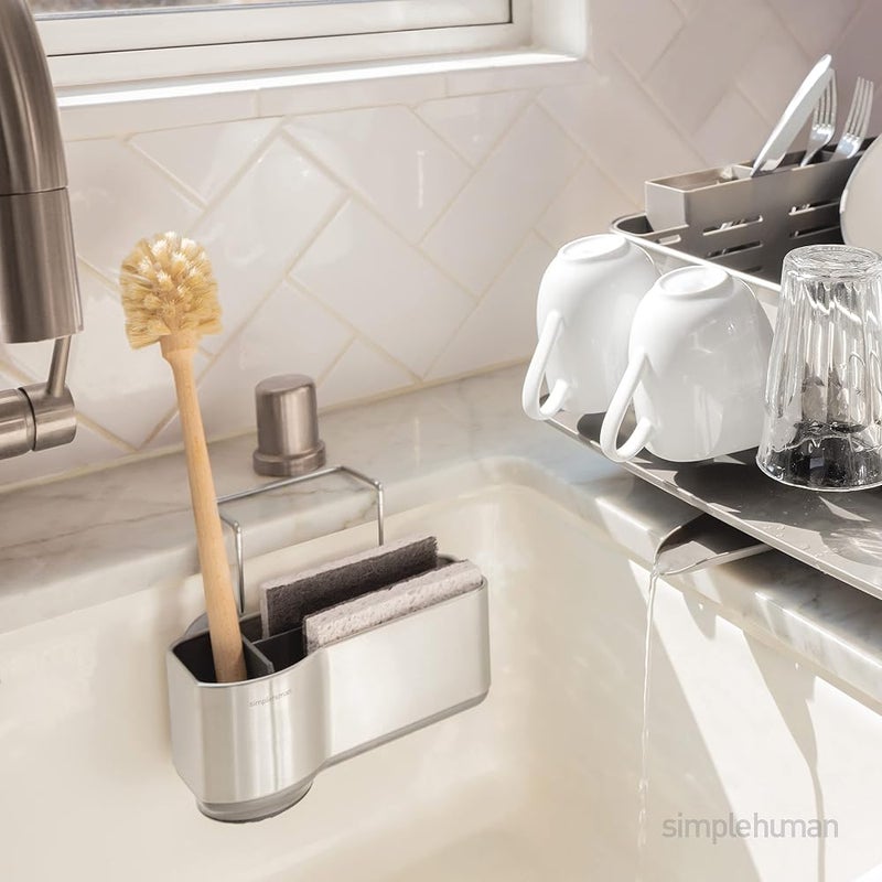 simplehuman Sink Caddy Sponge Holder, Brushed Stainless Steel - Image 2