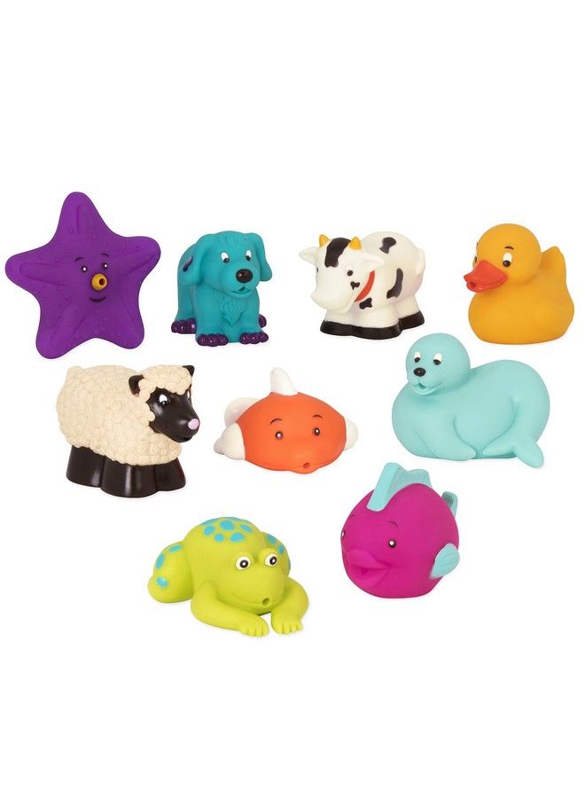 BATTAT Assorted Bath Toys 9Pcs Animal Squirters Squirt Toys For Toddlers Bath & Pool Bath Buddies 10 Months + - Image 3