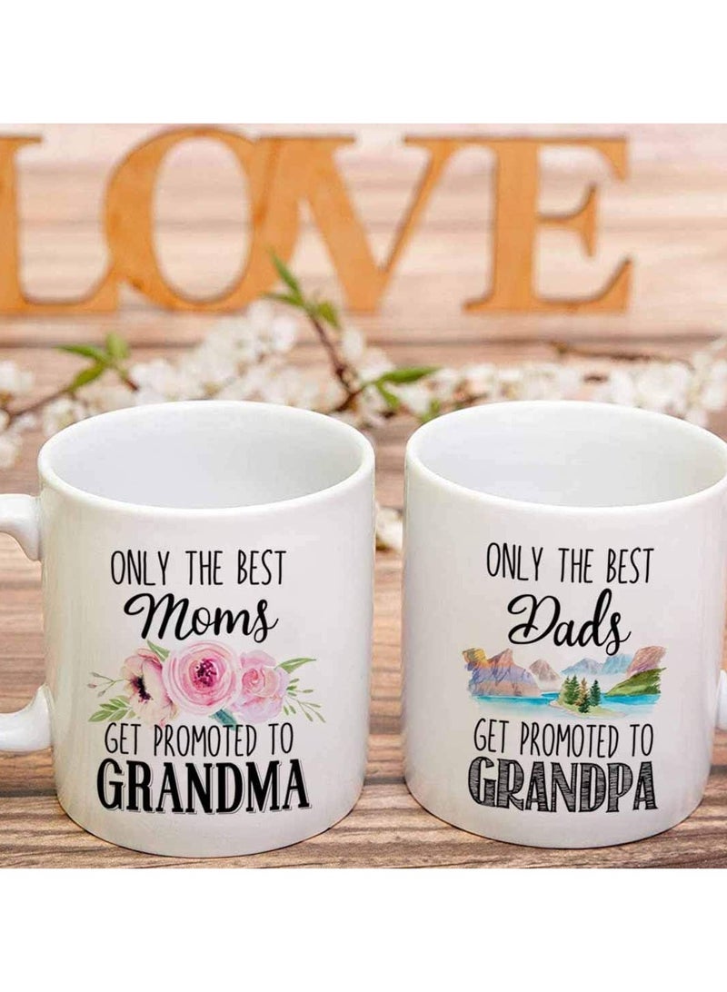 SHOP NEW ARRIVALS Promoted to Grandma Grandpa Coffee Mug Set, Pregnancy announcement. Great Grandpa Mug. Great Grandma Mug. Great Grandparents Gift, Grandparent Mug Set of 2 Shot Mugs - Image 2