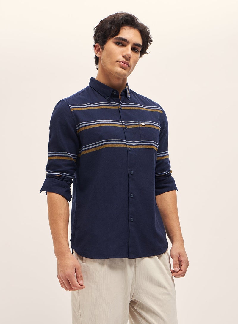 THE BEAR HOUSE Cotton Shirt for Men | Slim Fit, Long Sleeve, Casual & Formal Wear | Soft, Breathable Fabric for Office, Everyday, & All-Season Use in Classic & Trendy - Image 3