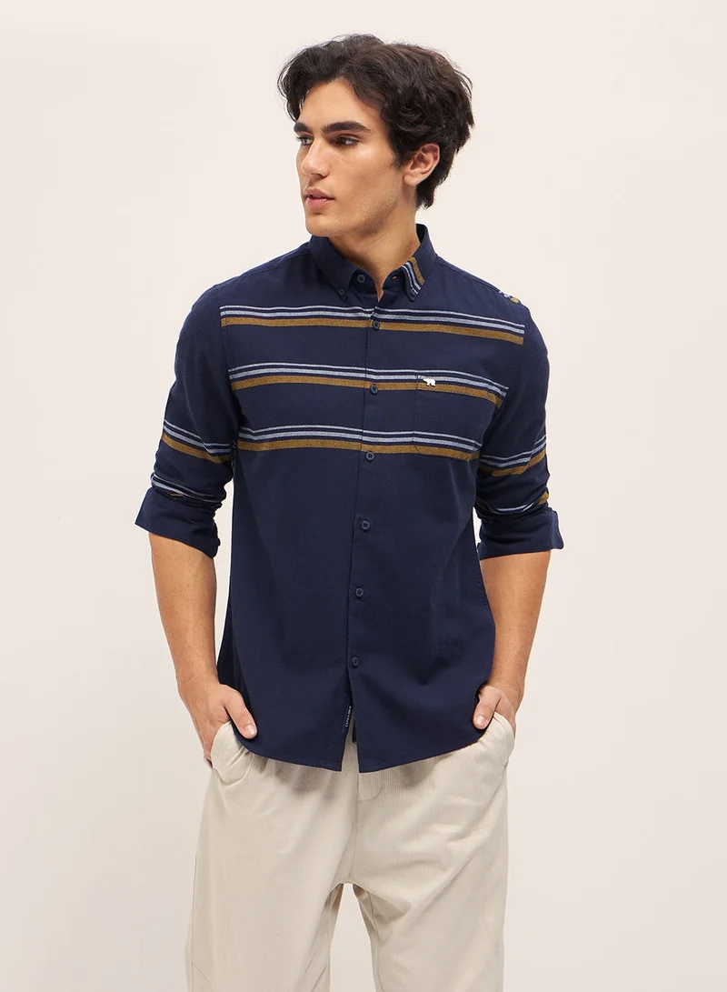 THE BEAR HOUSE Cotton Shirt for Men | Slim Fit, Long Sleeve, Casual & Formal Wear | Soft, Breathable Fabric for Office, Everyday, & All-Season Use in Classic & Trendy
